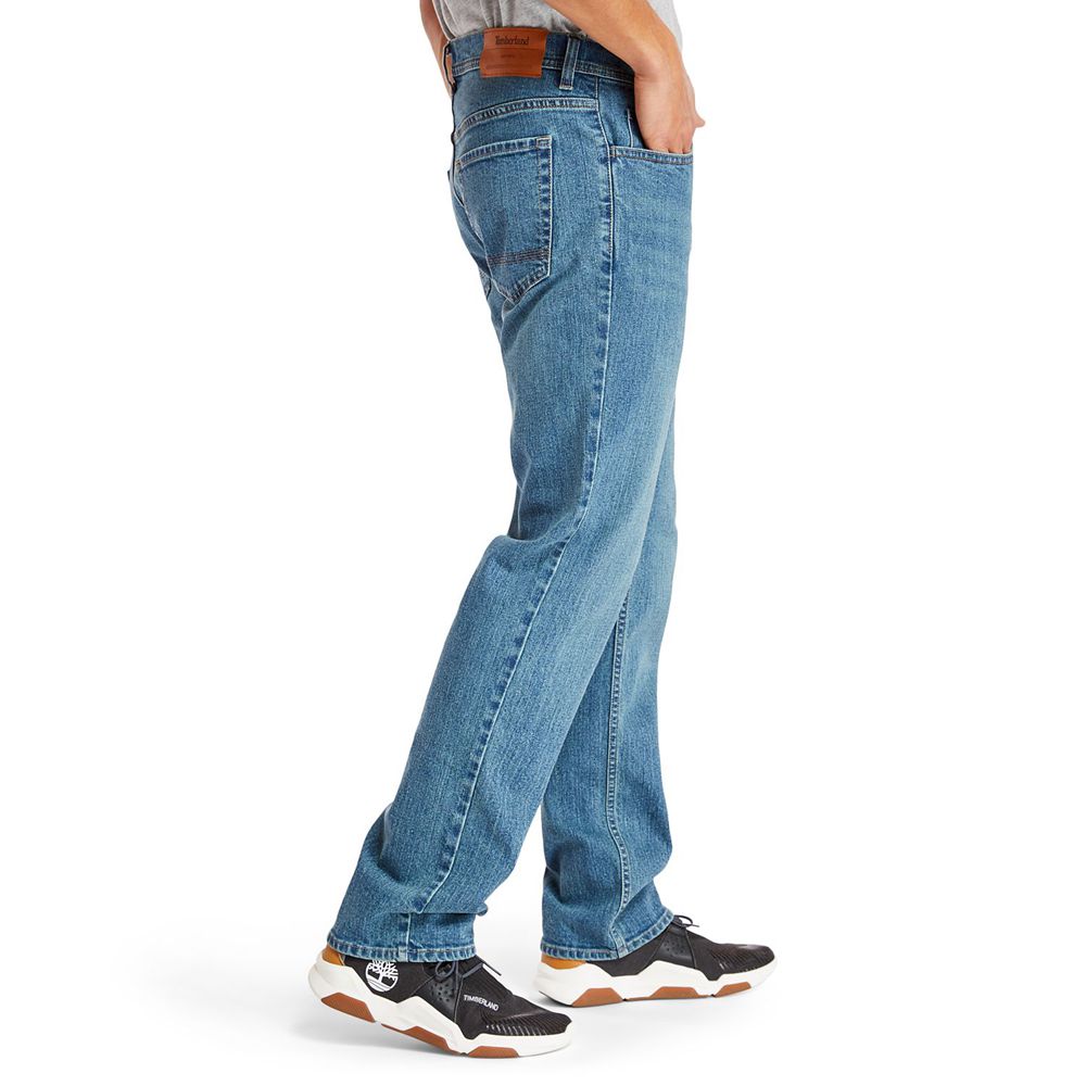 Timberland Mens Pants Regular Fit Denim Jeans - Blue - India JW6894205